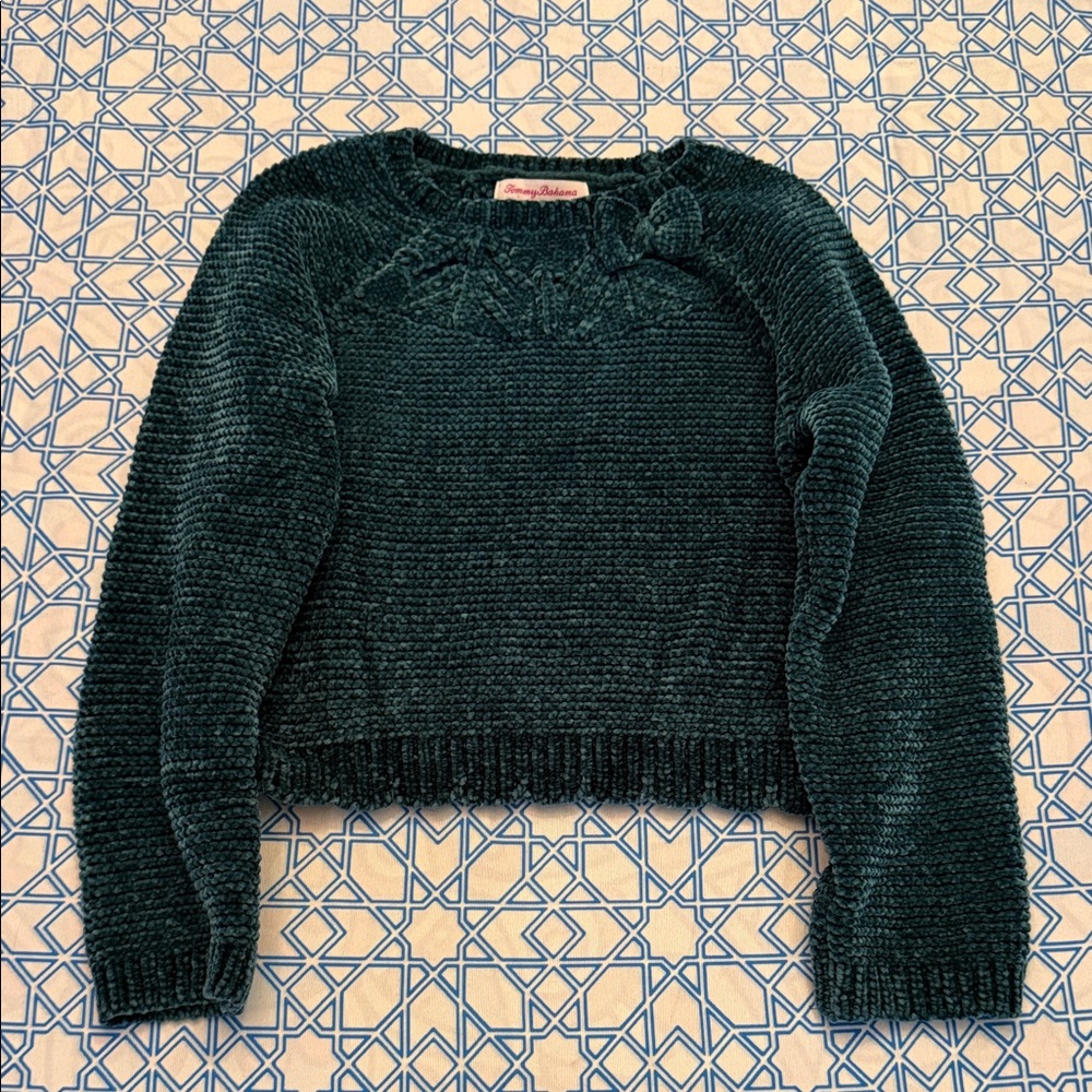 Children's Deep Green Chenille Sweater Top -